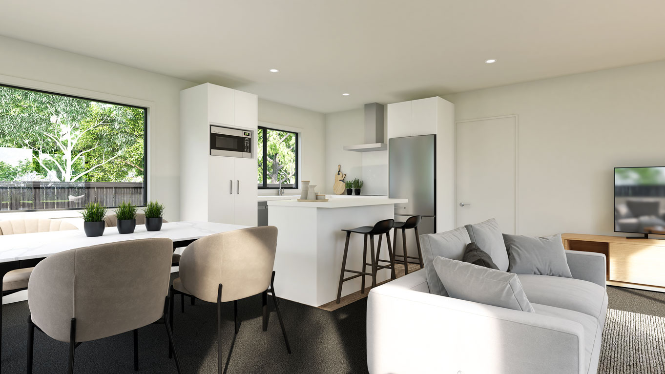 Open plan kitchen